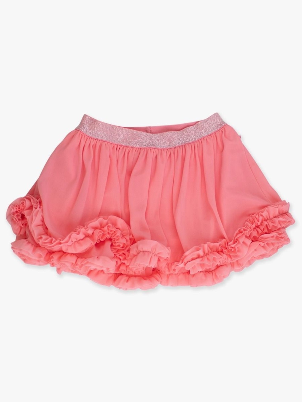 Ruffle Butts Pink Tiered Ruffle Skirt with Sparkle Waist